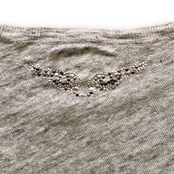Zadig & Voltaire Killy Tdl Linen Sweater Gray - Picture 5 of 10